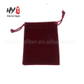 Suede double pull small velvet jewelry draw string bag